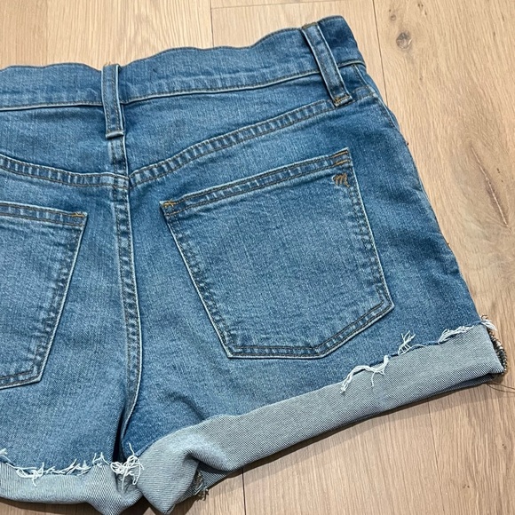 Madewell High Rise Denim Boyshorts Button Through Front Jean Shorts Blue Size 24 - Picture 8 of 16